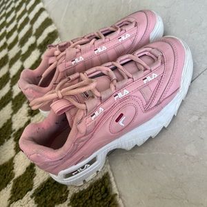 Fila platform pink sneakers